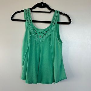 We the free green lace tank